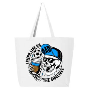 Living Life On The Sidelines Soccer Dad Coffee Skeleton 25L Jumbo Tote