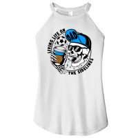 Living Life On The Sidelines Soccer Dad Coffee Skeleton Women's Perfect Tri Rocker Tank