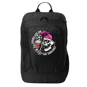 Living Life On The Sidelines Soccer Mom Coffee Skeleton City Backpack