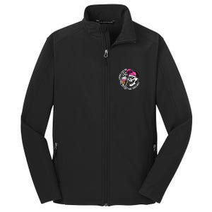 Living Life On The Sidelines Soccer Mom Coffee Skeleton Core Soft Shell Jacket