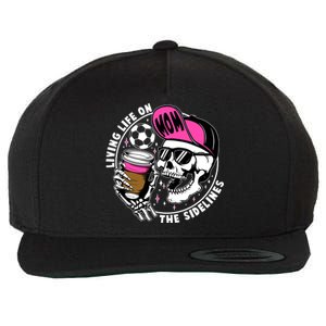 Living Life On The Sidelines Soccer Mom Coffee Skeleton Wool Snapback Cap