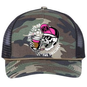 Living Life On The Sidelines Soccer Mom Coffee Skeleton Retro Rope Trucker Hat Cap