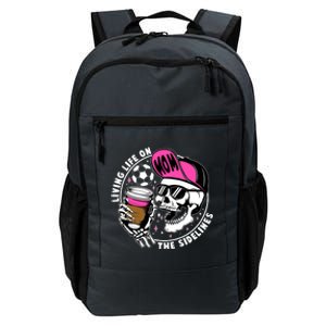 Living Life On The Sidelines Soccer Mom Coffee Skeleton Daily Commute Backpack