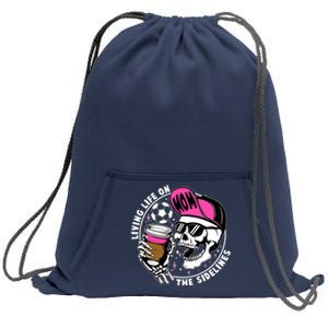 Living Life On The Sidelines Soccer Mom Coffee Skeleton Sweatshirt Cinch Pack Bag