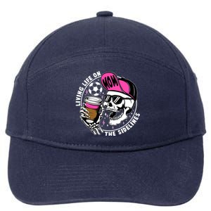 Living Life On The Sidelines Soccer Mom Coffee Skeleton 7-Panel Snapback Hat