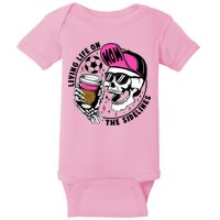 Living Life On The Sidelines Soccer Mom Coffee Skeleton Baby Bodysuit