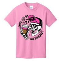 Living Life On The Sidelines Soccer Mom Coffee Skeleton Kids T-Shirt