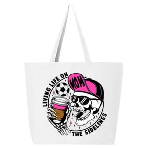 Living Life On The Sidelines Soccer Mom Coffee Skeleton 25L Jumbo Tote