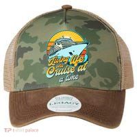 Living Life One Cruise At A Time Legacy Tie Dye Trucker Hat