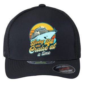 Living Life One Cruise At A Time Flexfit Unipanel Trucker Cap