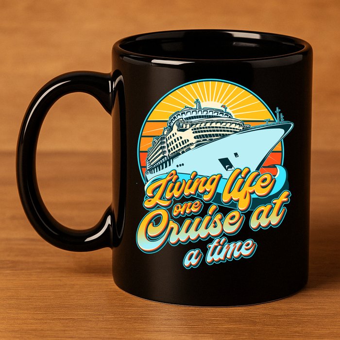 Living Life One Cruise At A Time 11oz C Handle Ceramic Mug