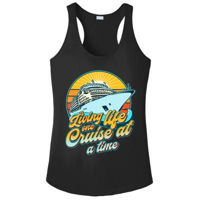 Living Life One Cruise At A Time Ladies PosiCharge Competitor Racerback Tank