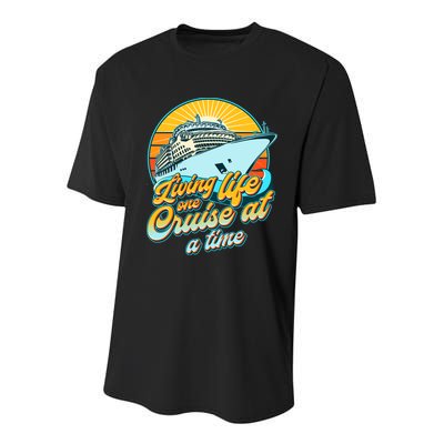 Living Life One Cruise At A Time Youth Performance Sprint T-Shirt