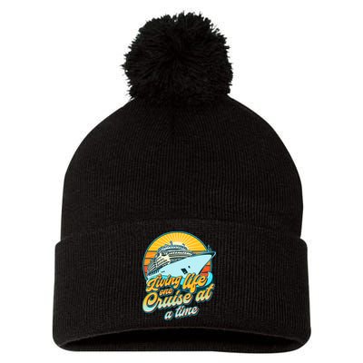 Living Life One Cruise At A Time Pom Pom 12in Knit Beanie