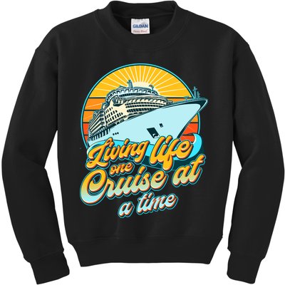 Living Life One Cruise At A Time Kids Sweatshirt