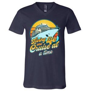 Living Life One Cruise At A Time V-Neck T-Shirt