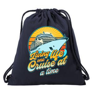 Living Life One Cruise At A Time Drawstring Bag