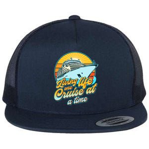 Living Life One Cruise At A Time Flat Bill Trucker Hat