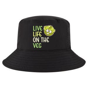 Live Life On The Veg Funny Vegetable Lettuce Vegan Lifestyle Funny Gift Cool Comfort Performance Bucket Hat