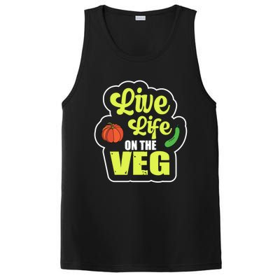 Live Life On The Veg Veganism Vegan Plants Gift PosiCharge Competitor Tank