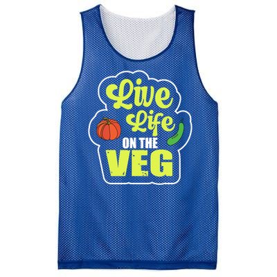 Live Life On The Veg Veganism Vegan Plants Gift Mesh Reversible Basketball Jersey Tank