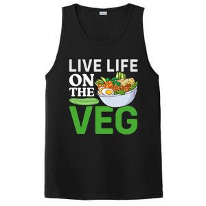 Live Life On The Veg Vegetarian Vegan Gift PosiCharge Competitor Tank