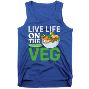 Live Life On The Veg Vegetarian Vegan Gift Tank Top