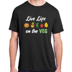 Live Life On The Veg – Vegan Lifestyle Funny Carrot Lover Funny Gift Adult ChromaSoft Performance T-Shirt