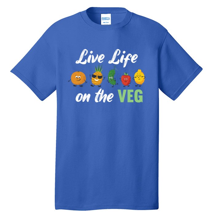 Live Life On The Veg – Vegan Lifestyle Funny Carrot Lover Funny Gift Tall T-Shirt