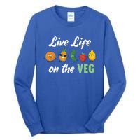 Live Life On The Veg – Vegan Lifestyle Funny Carrot Lover Funny Gift Tall Long Sleeve T-Shirt