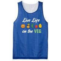 Live Life On The Veg – Vegan Lifestyle Funny Carrot Lover Funny Gift Mesh Reversible Basketball Jersey Tank