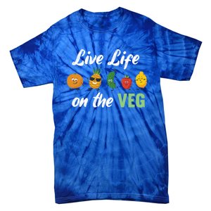 Live Life On The Veg – Vegan Lifestyle Funny Carrot Lover Funny Gift Tie-Dye T-Shirt