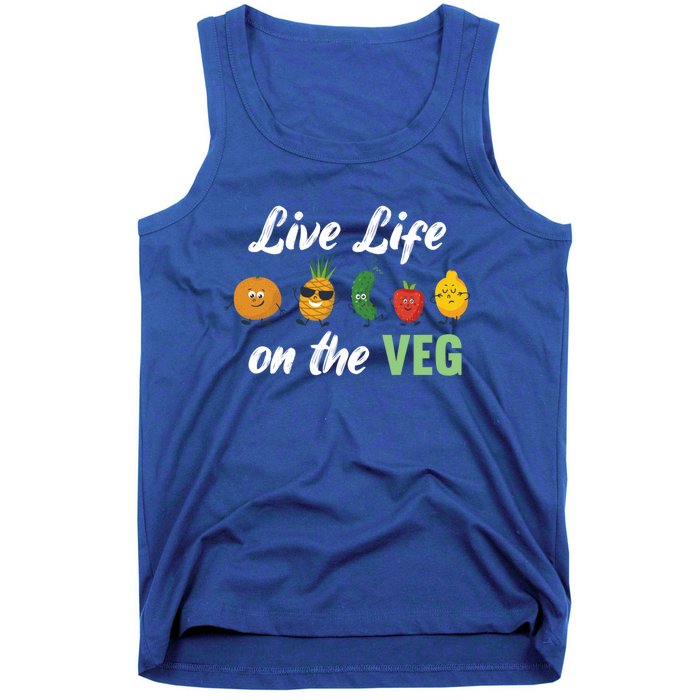 Live Life On The Veg – Vegan Lifestyle Funny Carrot Lover Funny Gift Tank Top