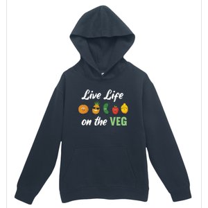 Live Life On The Veg – Vegan Lifestyle Funny Carrot Lover Funny Gift Urban Pullover Hoodie