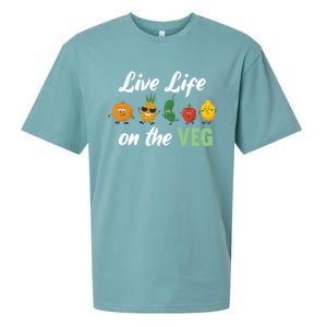 Live Life On The Veg – Vegan Lifestyle Funny Carrot Lover Funny Gift Sueded Cloud Jersey T-Shirt