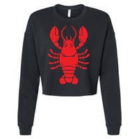 Lobster Cropped Pullover Crew