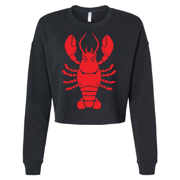 Lobster Cropped Pullover Crew