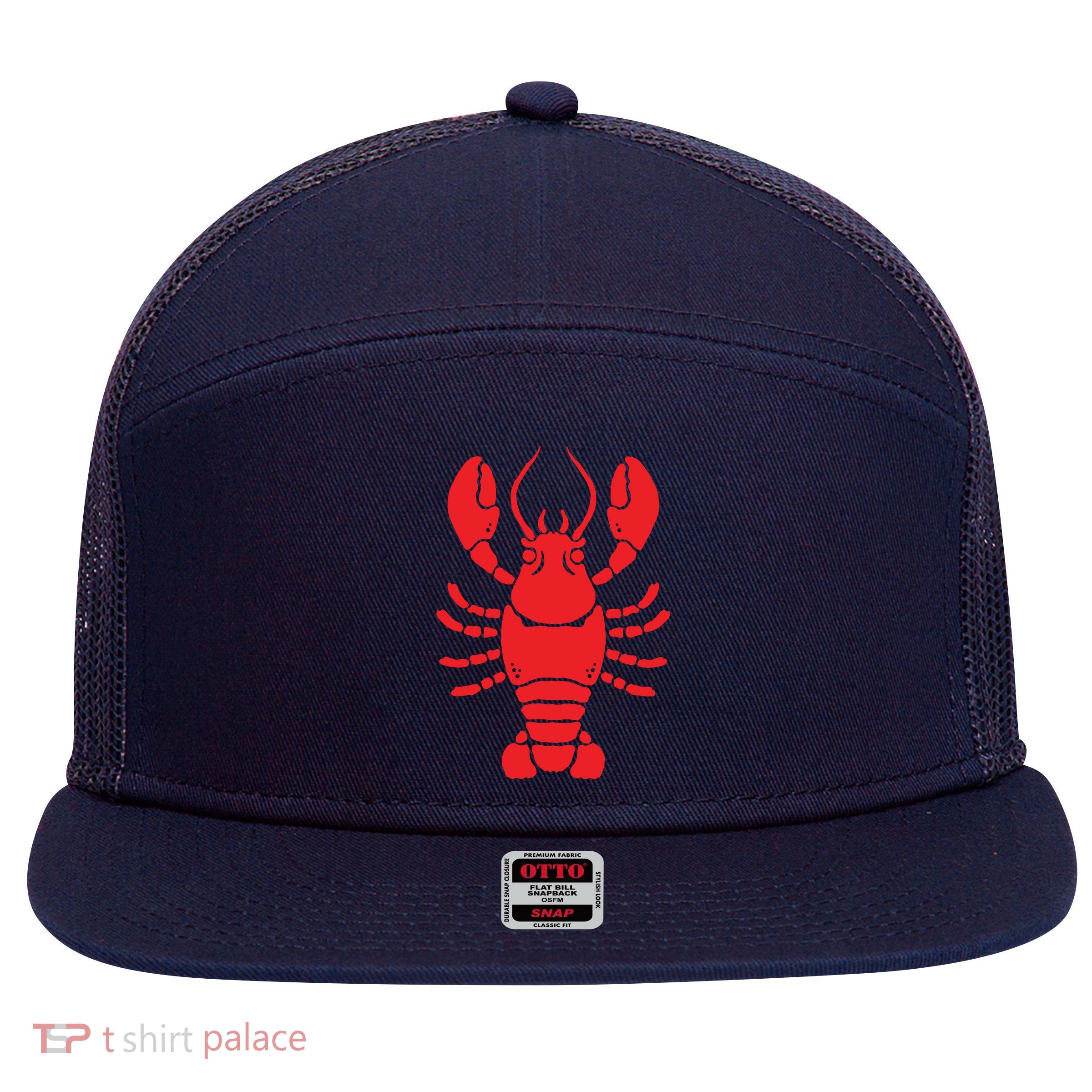 Lobster 7 Panel Mesh Trucker Snapback Hat