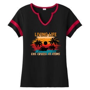 Living Life One Cruise A Time Accessories Cruise Ship Ladies Halftime Notch Neck Tee