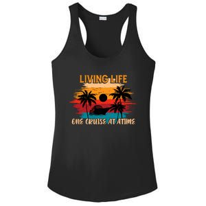 Living Life One Cruise A Time Accessories Cruise Ship Ladies PosiCharge Competitor Racerback Tank