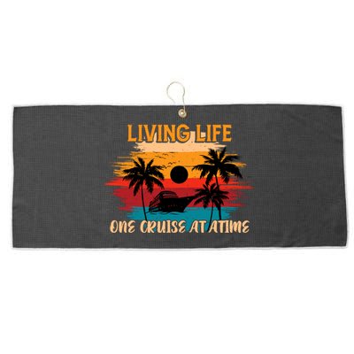 Living Life One Cruise A Time Accessories Cruise Ship Large Microfiber Waffle Golf Towel