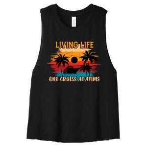 Living Life One Cruise A Time Accessories Cruise Ship Women's Racerback Cropped Tank