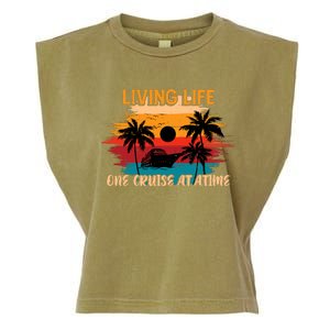 Living Life One Cruise A Time Accessories Cruise Ship Garment-Dyed Women's Muscle Tee