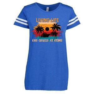 Living Life One Cruise A Time Accessories Cruise Ship Enza Ladies Jersey Football T-Shirt