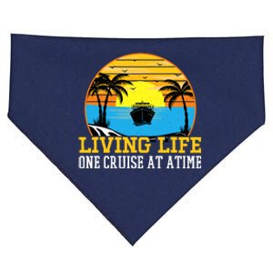 Living Life One Cruise A Time Accessories Cruise Ship USA-Made Doggie Bandana