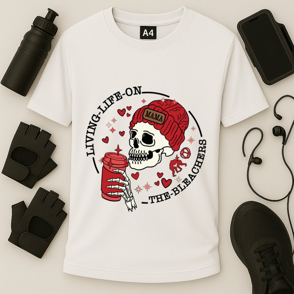 Living Life On The Bleachers Mama Skellington Cooling Performance Crew T-Shirt