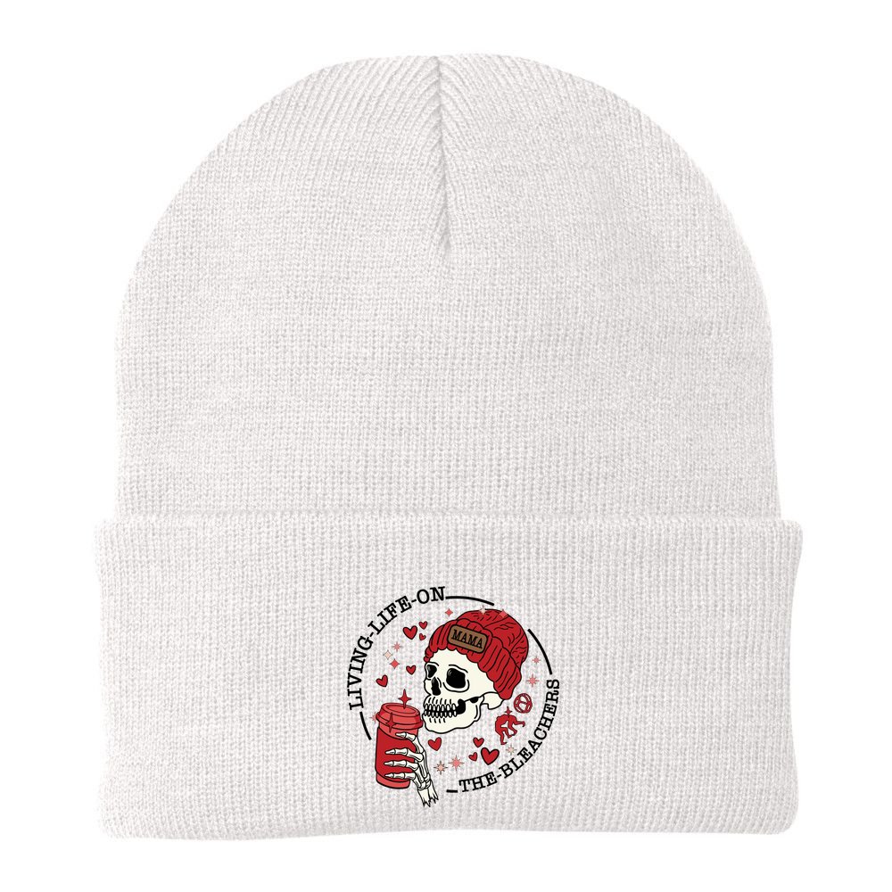 Living Life On The Bleachers Mama Skellington Beanie