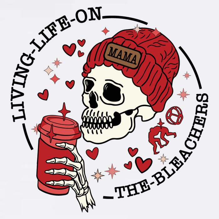 Living Life On The Bleachers Mama Skellington Beanie