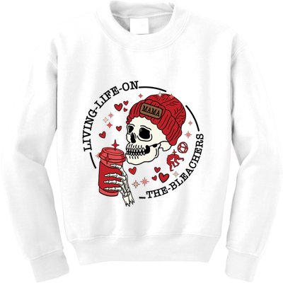 Living Life On The Bleachers Mama Skellington Kids Sweatshirt