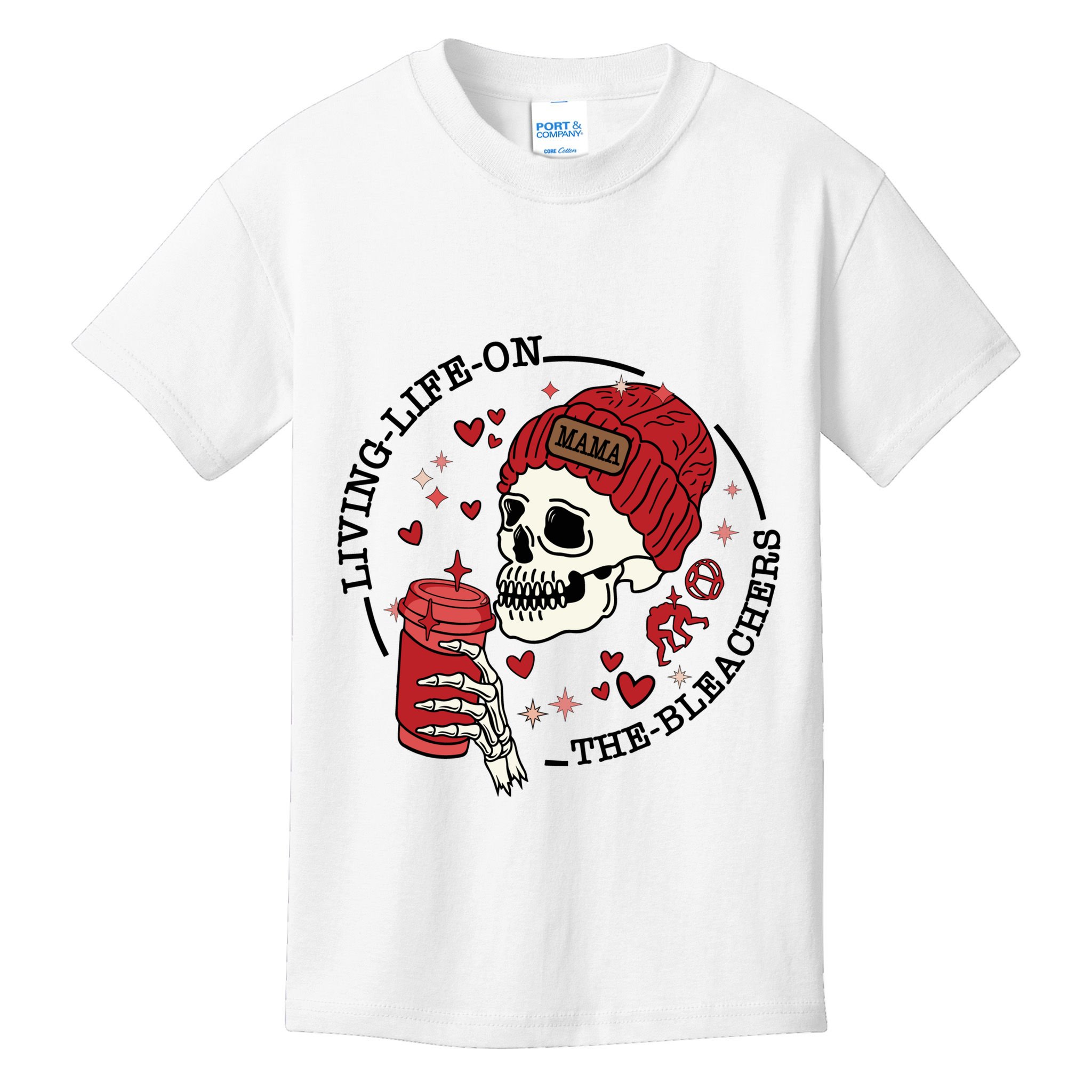 Living Life On The Bleachers Mama Skellington Kids T-Shirt